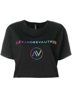 Alexandre Vauthier укороченная футболка с логотипом