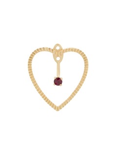 Yvonne Léon 18kt gold and ruby Heart Earrings