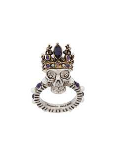 Alexander McQueen кольцо Queen Skull