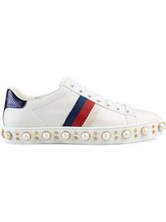 Gucci кроссовки Ace с заклепками на подошве