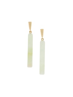 Aliita 9kt yellow gold Rocas F jade earrings