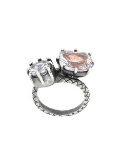 Bottega Veneta кольцо с украшением из кристаллов