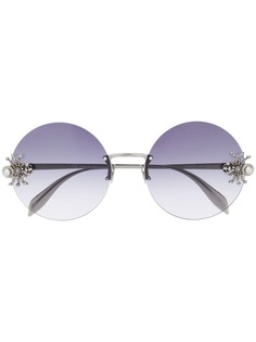 Alexander McQueen Eyewear солнцезащитные очки с кристаллами