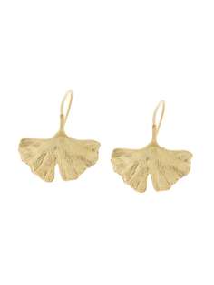 Aurelie Bidermann 18kt yellow gold Ginkgo earrings