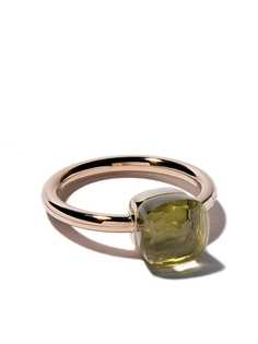 Pomellato 18kt rose & white small Nudo lemon quartz ring