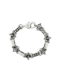 King Baby skull & fleur-de-lis light link bracelet