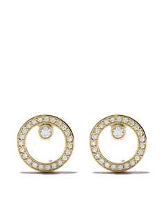 Georg Jensen серьги Halo из 18-каратного золота с бриллиантами