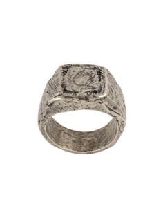 Tobias Wistisen кольцо с квадратным верхом тисненого дизайна