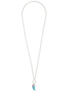 Gavello turquoise tusk pendant necklace