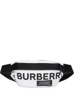 Burberry поясная сумка среднего размера с логотипом