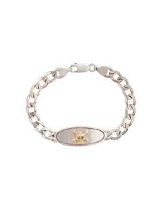 Loree Rodkin 18kt gold skull chain link bracelet