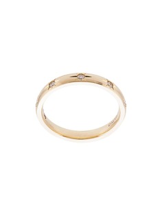 Marchesa 18kt yellow gold star diamond wedding band