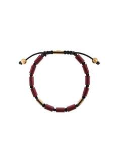Nialaya Jewelry браслет с плоскими бусинами из фианита
