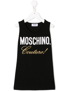 Moschino Kids топ без рукавов с логотипом