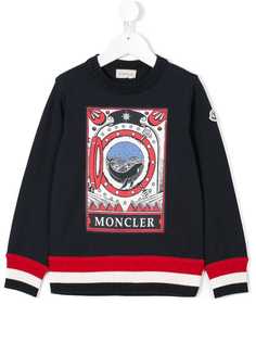 Moncler Kids толстовка с капюшоном с принтом подводной лодки