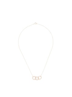 Natalie Marie 9kt rose gold large Dotted Oval chain necklace