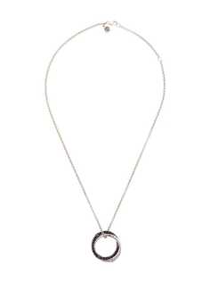 John Hardy Bamboo Lava medium interlink sapphire pendant necklace
