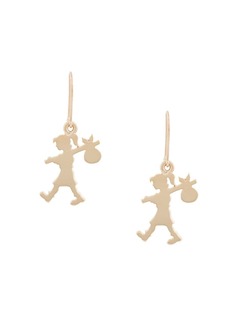 Karen Walker 9kt gold Runaway Girl earrings