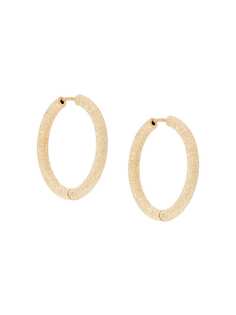 Carolina Bucci Florentine Finish small thick round hoop earrings