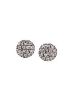 Dana Rebecca 14kt white gold Lauren Joy diamond disc earrings