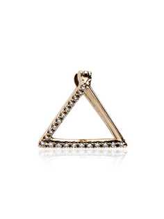 Shihara 18k yellow gold diamond triangle earring