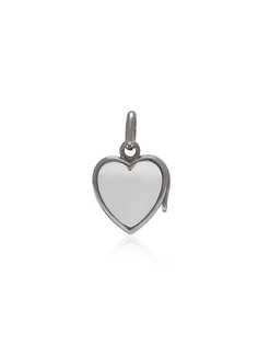 Loquet White Gold Small Heart Locket Necklace