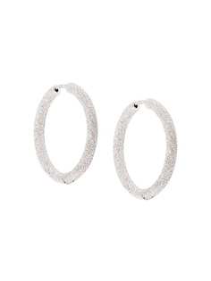 Carolina Bucci Florentine Finish small thick round hoop earrings