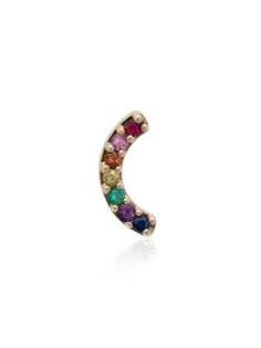 Andrea Fohrman 18K yellow gold Rainbow sapphire emerald earring