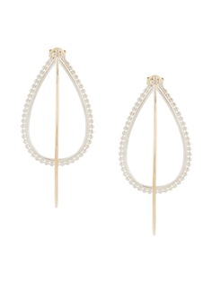 Natalie Marie 9kt yellow gold and silver Dotted Hina hoops