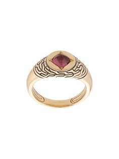 John Hardy Adwoa Aboah 18kt Yellow Gold and Tourmaline Classic Chain Pinky Signet Ring