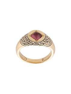 John Hardy Adwoa Aboah 18kt Yellow Gold and Tourmaline Classic Chain Pinky Signet Ring