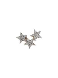 Kismet By Milka 14kt rose gold Struck Triple Star diamond stud