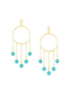 Eshvi fang pearl drop earrings