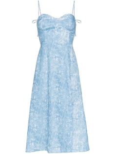 Reformation платье миди Nebraska с бретельками