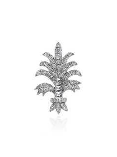 Yvonne Léon 18k white gold Bo Fleur diamond earring