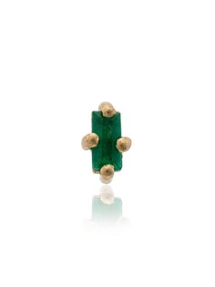 Lizzie Mandler Fine Jewelry 18k yellow gold emerald mini stud earring