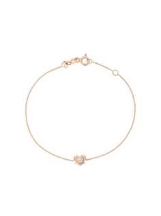 Kismet By Milka 14kt rose gold winged round diamond charm bracelet