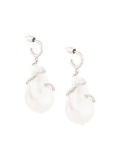 Meadowlark Medusa coiled pearl earrings