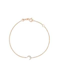 Kismet By Milka 14kt rose gold crescent moon diamond bracelet