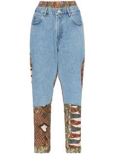 Martine Rose комбинированные спортивные брюки со вставками из денима