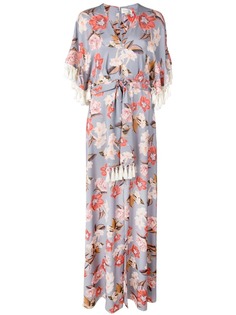 Sachin & Babi длинное атласное платье с оборками