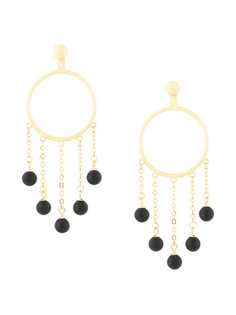 Eshvi fang pearl charm earrings