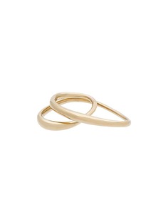 Charlotte Chesnais gold Heart two finger gold plated ring