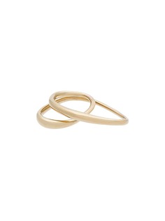 Charlotte Chesnais gold Heart two finger gold plated ring