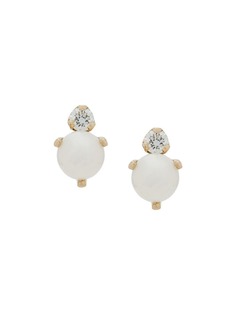 Zoë Chicco 14kt yellow gold diamond and pearl studs