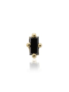 Lizzie Mandler Fine Jewelry 18k yellow gold black diamond mini stud earring