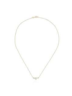 Mateo pearl and diamond bar 14K gold necklace