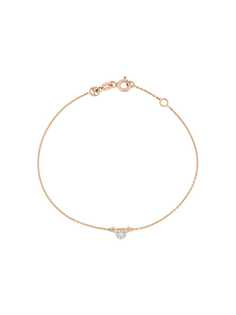 Kismet By Milka 14kt rose gold double star round diamond charm bracelet