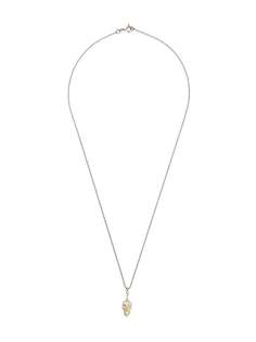 True Rocks two tone skull pendant necklace