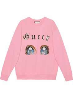 Gucci толстовка оверсайз с логотипом Guccy